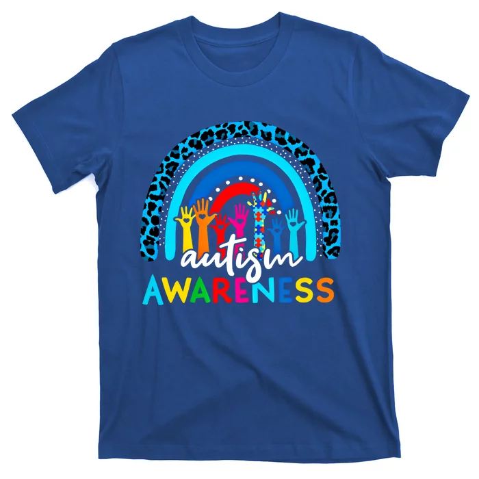 Autistic Puzzle Rainbow Ribbons Acceptance Autism Awareness Funny Gift T-Shirt