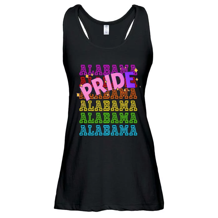 Alabama Pride Rainbow Lgbtq Pride Support Ladies Essential Flowy Tank