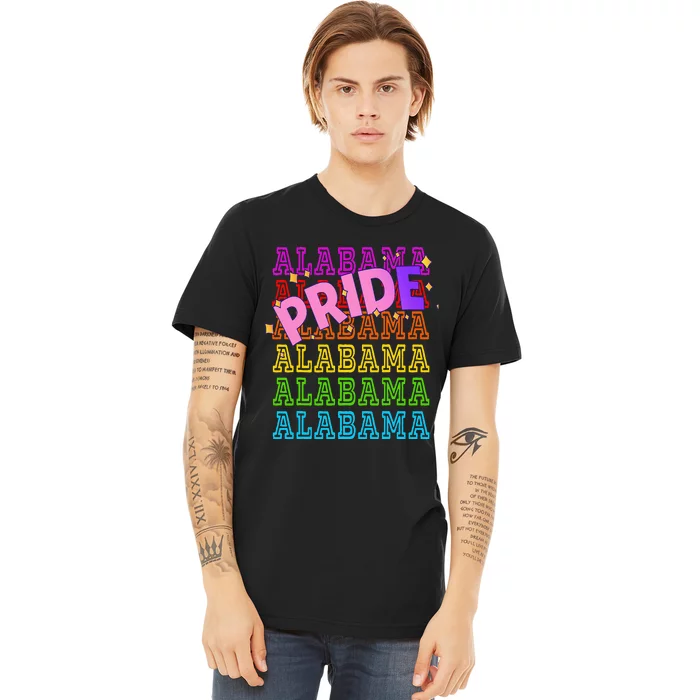 Alabama Pride Rainbow Lgbtq Pride Support Premium T-Shirt