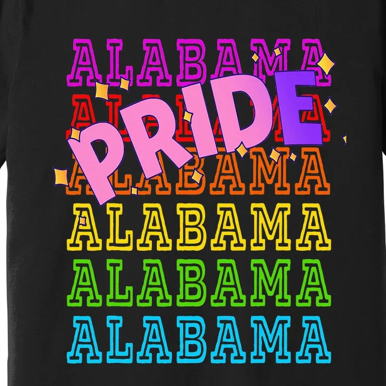 Alabama Pride Rainbow Lgbtq Pride Support Premium T-Shirt