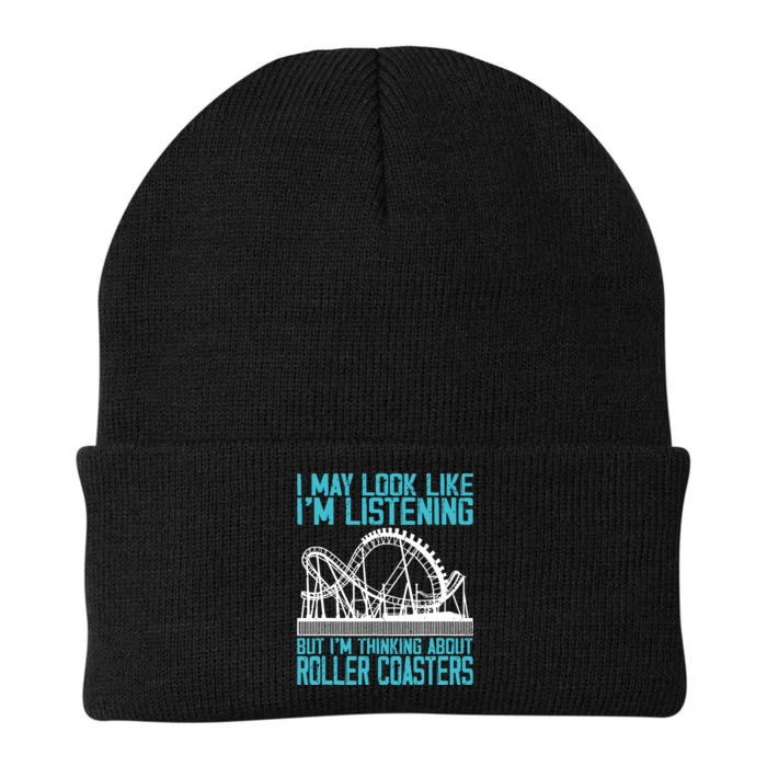 Amusement Park Riding Lover Funny Roller Coasters Rider Knit Cap Winter Beanie