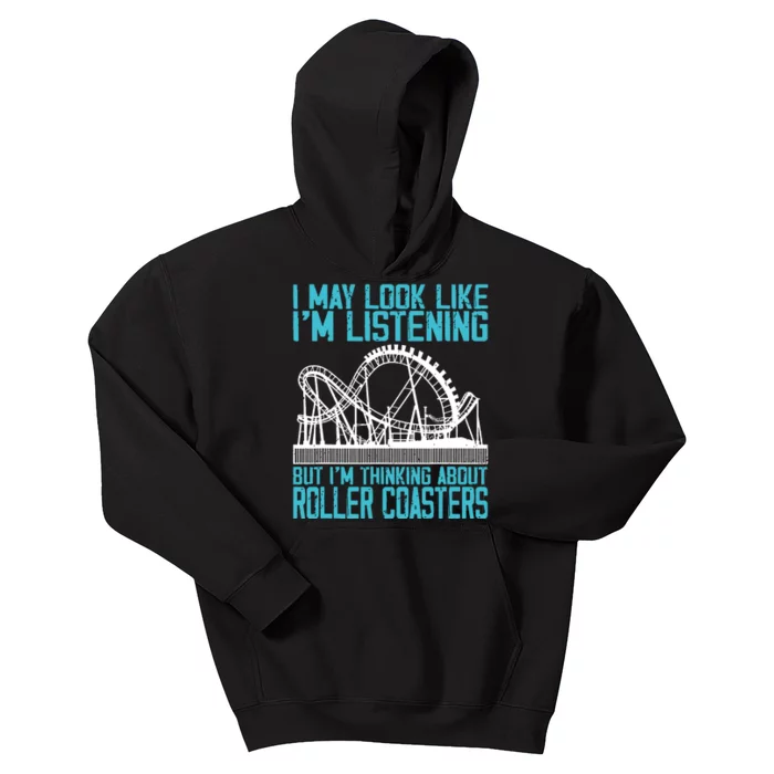 Amusement Park Riding Lover Funny Roller Coasters Rider Kids Hoodie