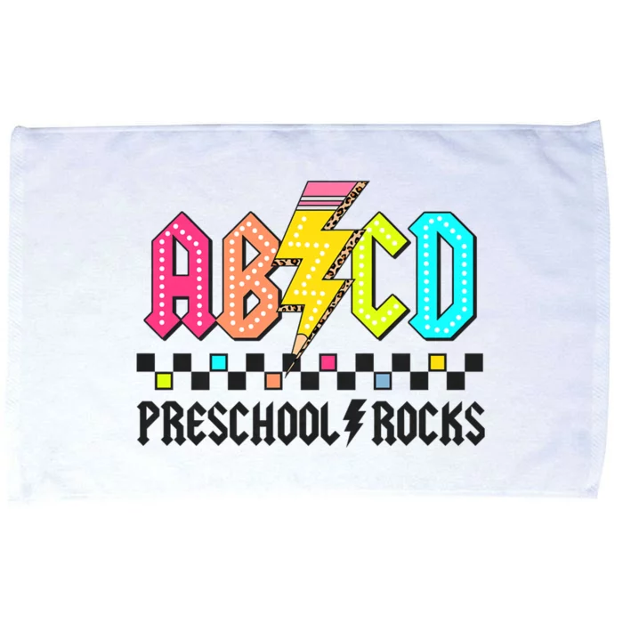 Abcd Preschool Rocks Pencil Lightning Teachers Rock Microfiber Hand Towel