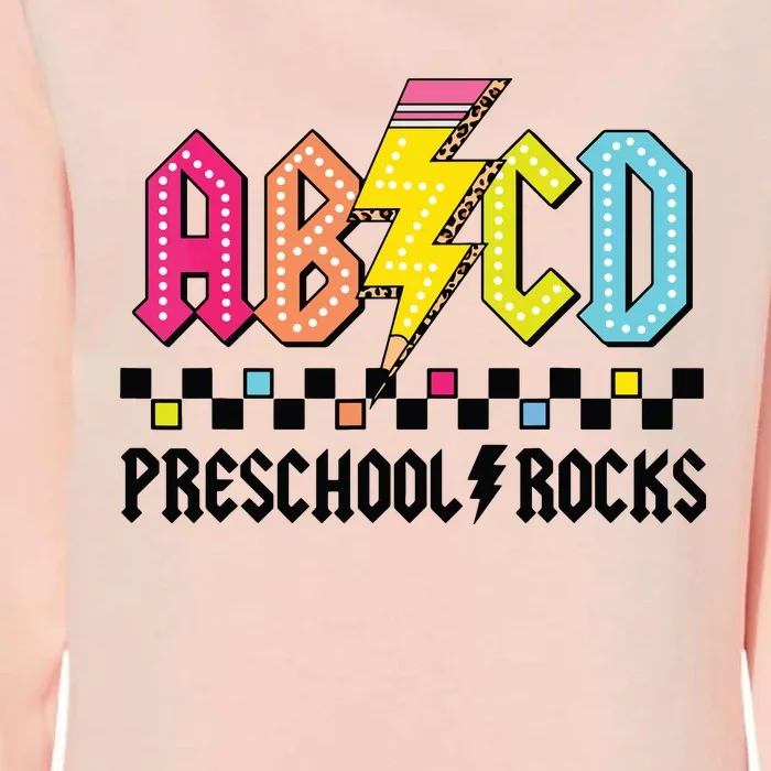 Abcd Preschool Rocks Pencil Lightning Teachers Rock Boy Womens California Wash Sweatshirt