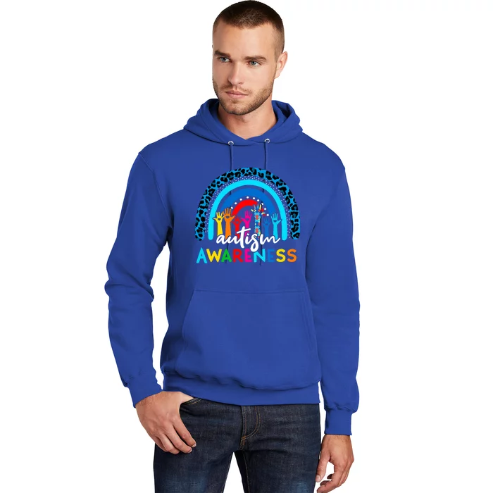 Autistic Puzzle Rainbow Ribbons Acceptance Autism Awareness Gift Hoodie