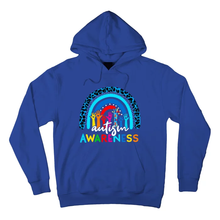 Autistic Puzzle Rainbow Ribbons Acceptance Autism Awareness Gift Hoodie