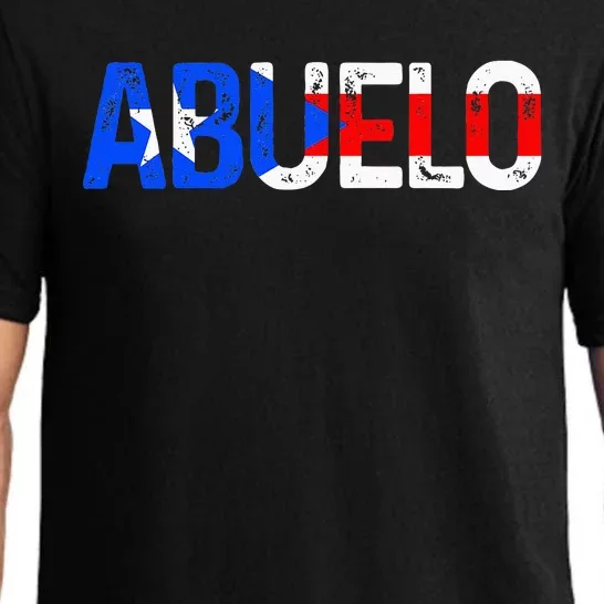 Abuelo Puerto Rico Flag Puerto Rican Pride Father's Day Gift Pajama Set