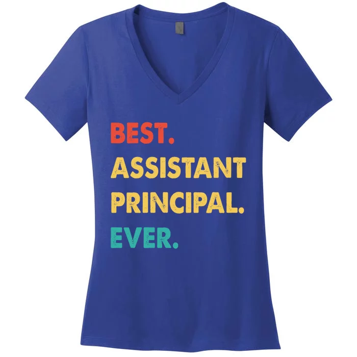 Assistant Principal Retro Best Assistant Principal Ever Gift Women's V-Neck T-Shirt