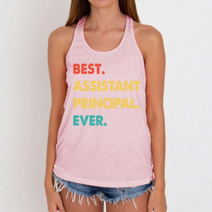 Assistant Principal Retro Best Assistant Principal Ever Gift Women's Knotted Racerback Tank