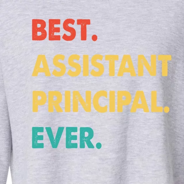 Assistant Principal Retro Best Assistant Principal Ever Gift Cropped Pullover Crew