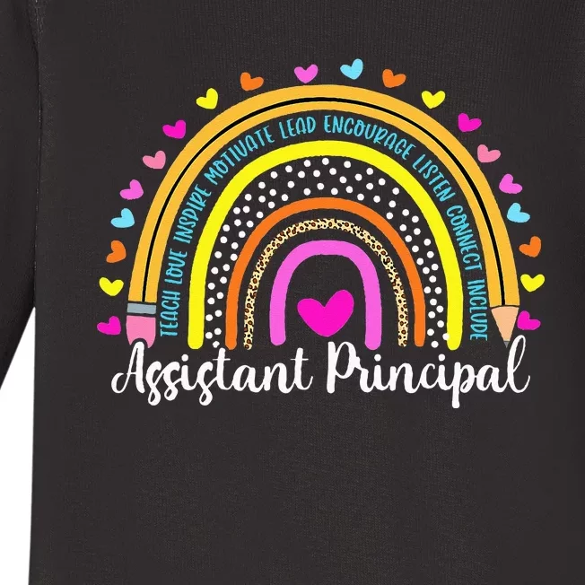 Assistant Principal Rainbow Ill Be There For You School Baby Long Sleeve Bodysuit