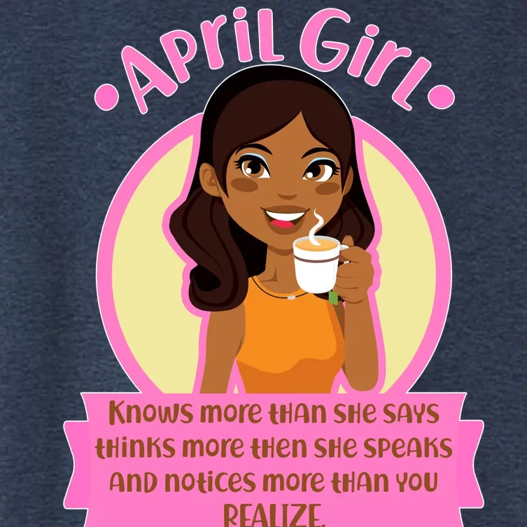 April Birthday Girl Knows More Than You Realize Women's Crop Top Tee