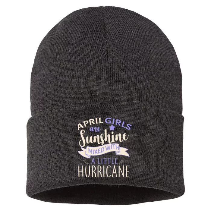 April Girls Are Sunshine Mixed With Hurricane Sustainable Knit Beanie