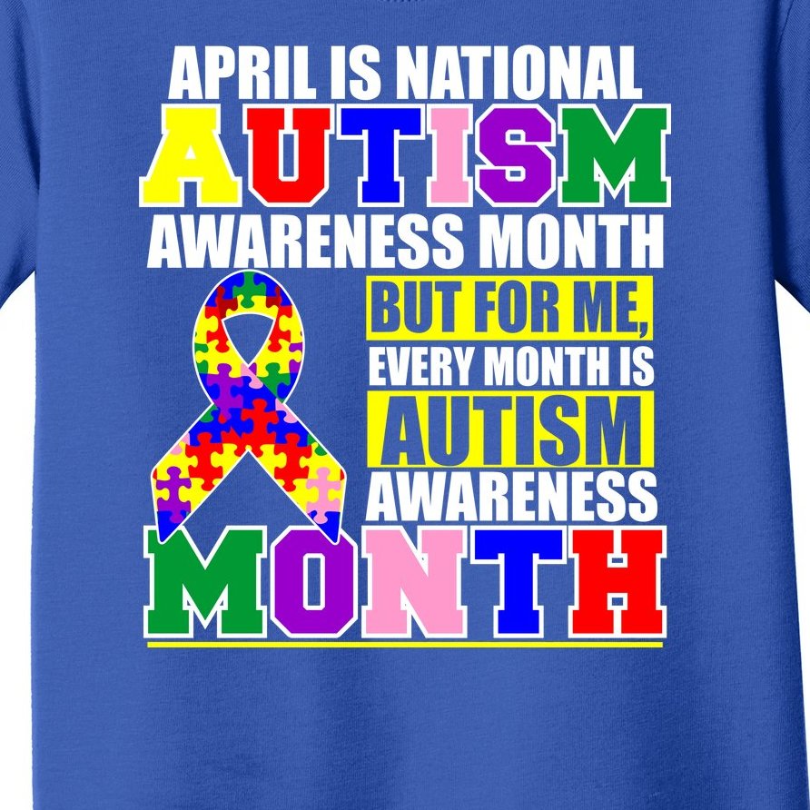 April is Autism Awareness Month For Me Every Month is AUTISM Awareness Toddler T-Shirt