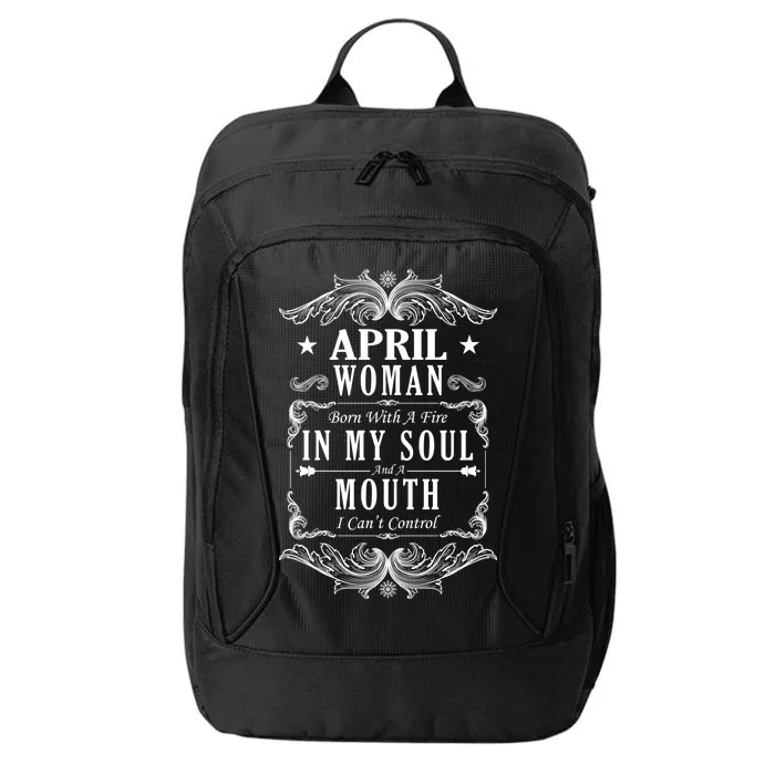 April Woman Funny Birthday City Backpack