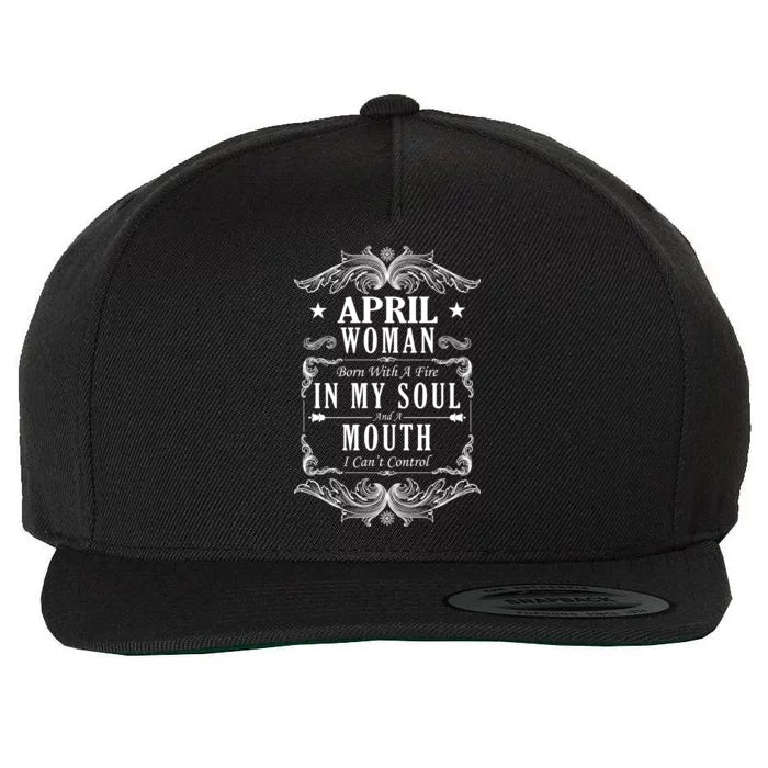 April Woman Funny Birthday Wool Snapback Cap