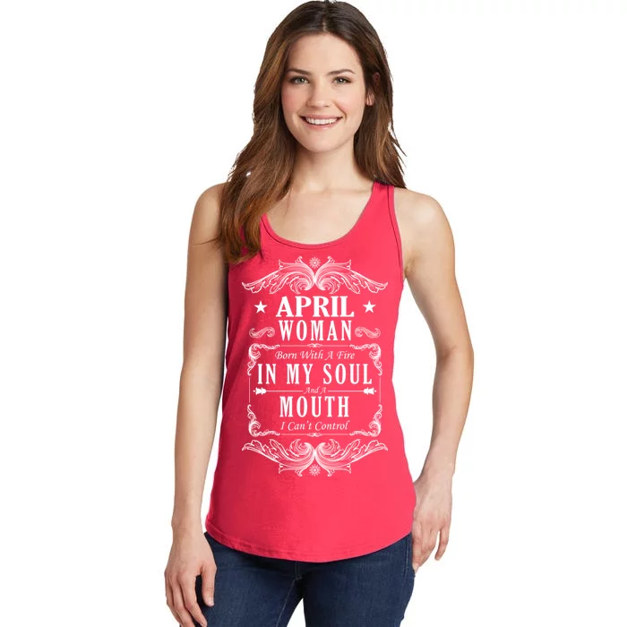 April Woman Funny Birthday Ladies Essential Tank