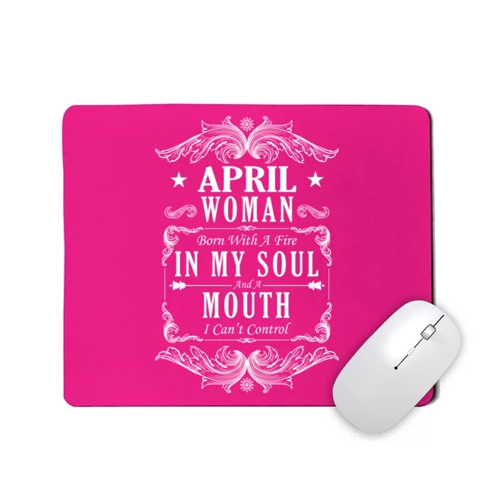 April Woman Funny Birthday Mousepad