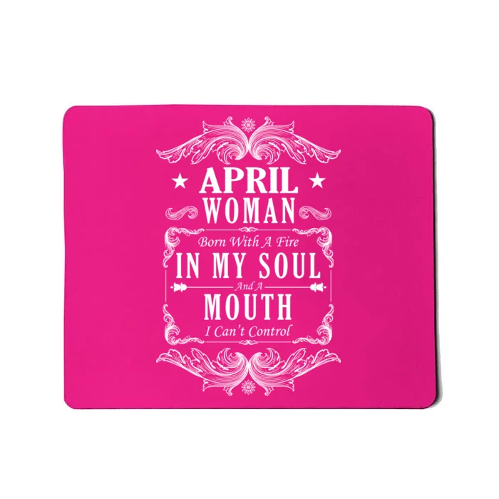 April Woman Funny Birthday Mousepad