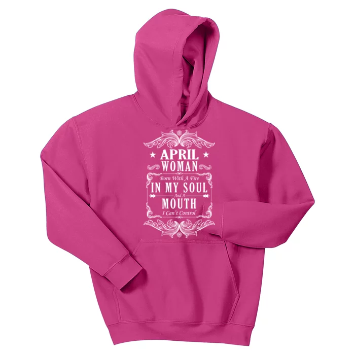 April Woman Funny Birthday Kids Hoodie