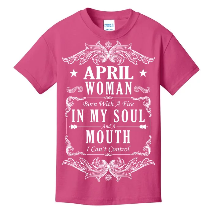 April Woman Funny Birthday Kids T-Shirt