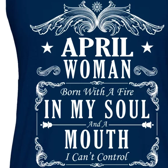 April Woman Funny Birthday Ladies Essential Flowy Tank