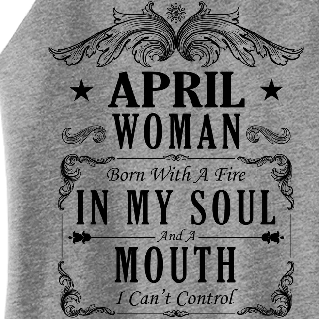 April Woman Funny Birthday Women’s Perfect Tri Rocker Tank