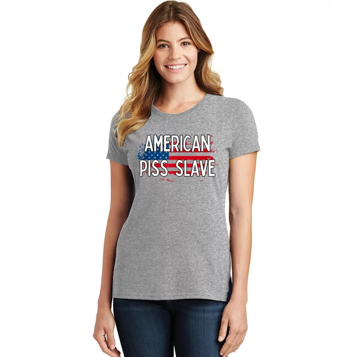 American Piss Slave Sexy Usa Flag Women's T-Shirt