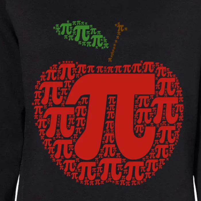 Apple Pi Symbol Pi Day 3/14 Teacher Math Nerd Geek Word Art Meaningful Gift Womens California Wash Sweatshirt