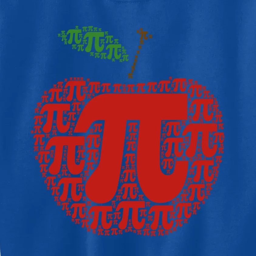 Apple Pi Symbol Pi Day 3/14 Teacher Math Nerd Geek Word Art Meaningful Gift Kids Sweatshirt