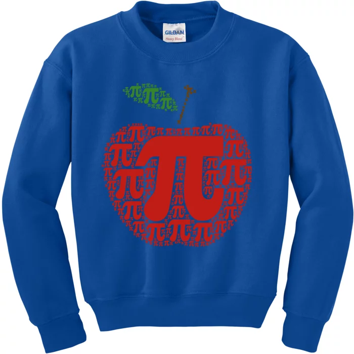 Apple Pi Symbol Pi Day 3/14 Teacher Math Nerd Geek Word Art Meaningful Gift Kids Sweatshirt