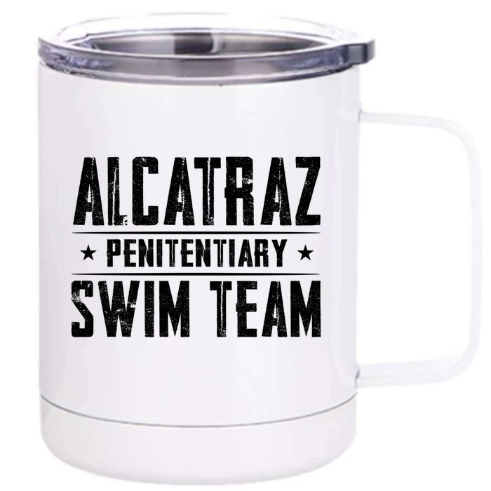 Alcatraz Penitentiary Swim Team Gift Front & Back 12oz Stainless Steel Tumbler Cup