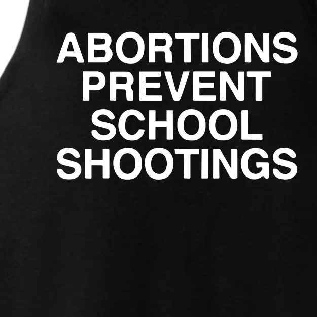 Abortions Prevent School Shootings Assholes Live Forever Ladies Tri-Blend Wicking Tank