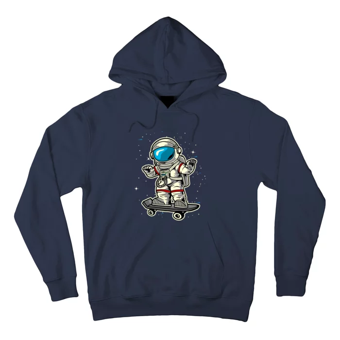 Astronaut Playing Skeatboard In Space Hoodie