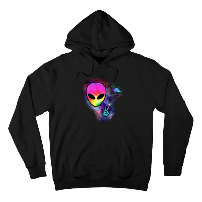 Alien Peace Space Ship Hoodie