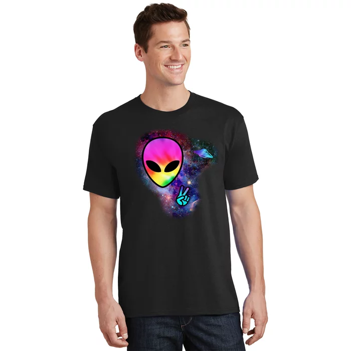 Alien Peace Space Ship T-Shirt