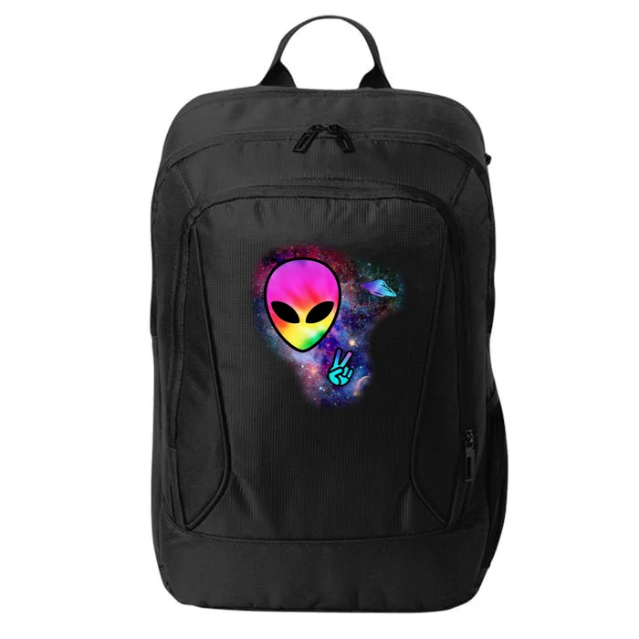 Alien Peace Space Ship City Backpack