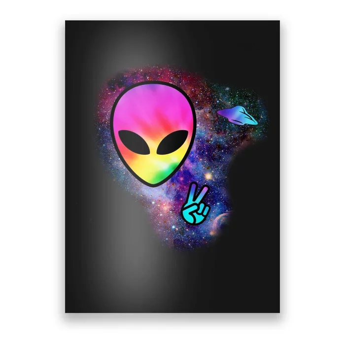 Alien Peace Space Ship Poster