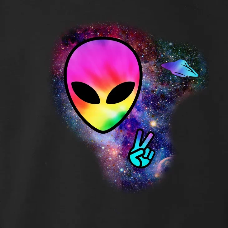 Alien Peace Space Ship Toddler Hoodie