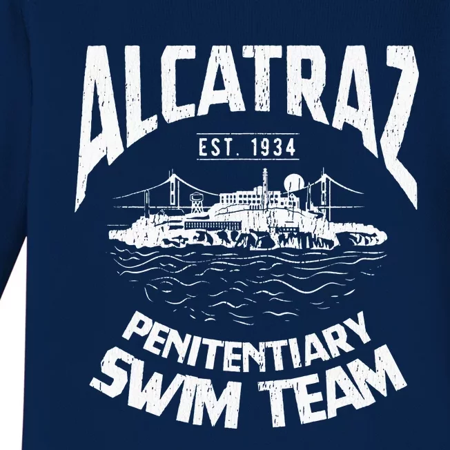 Alcatraz Penitentiary Swim Team Baby Long Sleeve Bodysuit