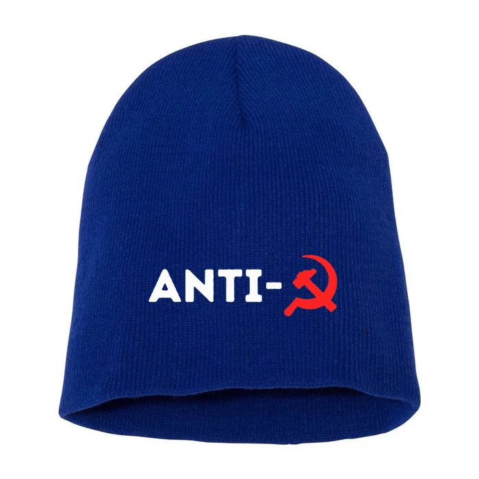 Anticommunism Political Slogan Usa 2024 Short Acrylic Beanie