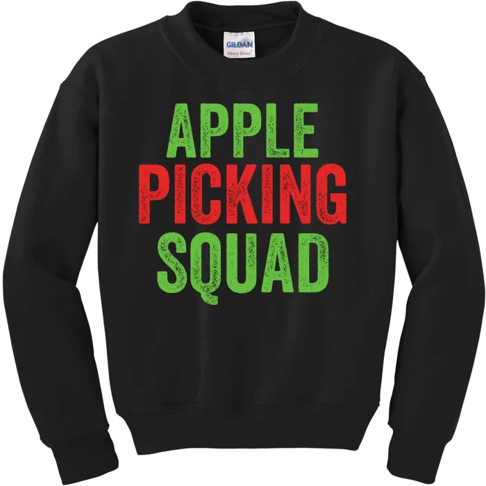 Apple Picking Squad Fall Family Outfit Autumn Fall Apple Lover Apple Picking Kids Sweatshirt