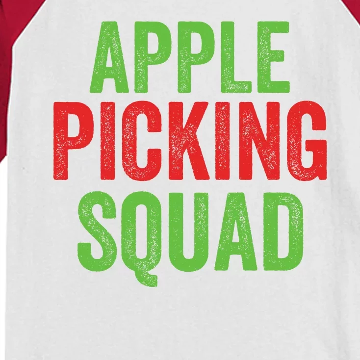 Apple Picking Squad Fall Family Outfit Autumn Fall Apple Lover Apple Picking Kids Colorblock Raglan Jersey