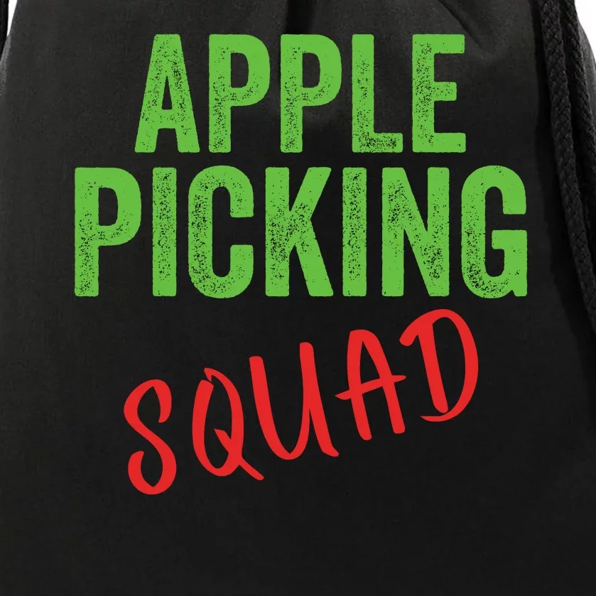 Apple Picking Squad Fall Family Outfit Autumn Fall Apple Picking Apple Lover Drawstring Bag