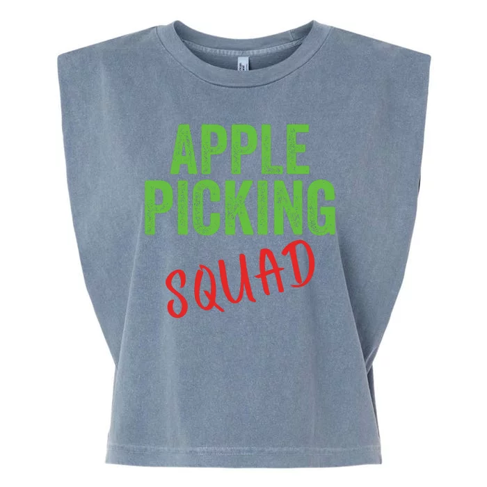 Apple Picking Squad Fall Family Outfit Autumn Fall Apple Picking Apple Lover Garment-Dyed Women's Muscle Tee