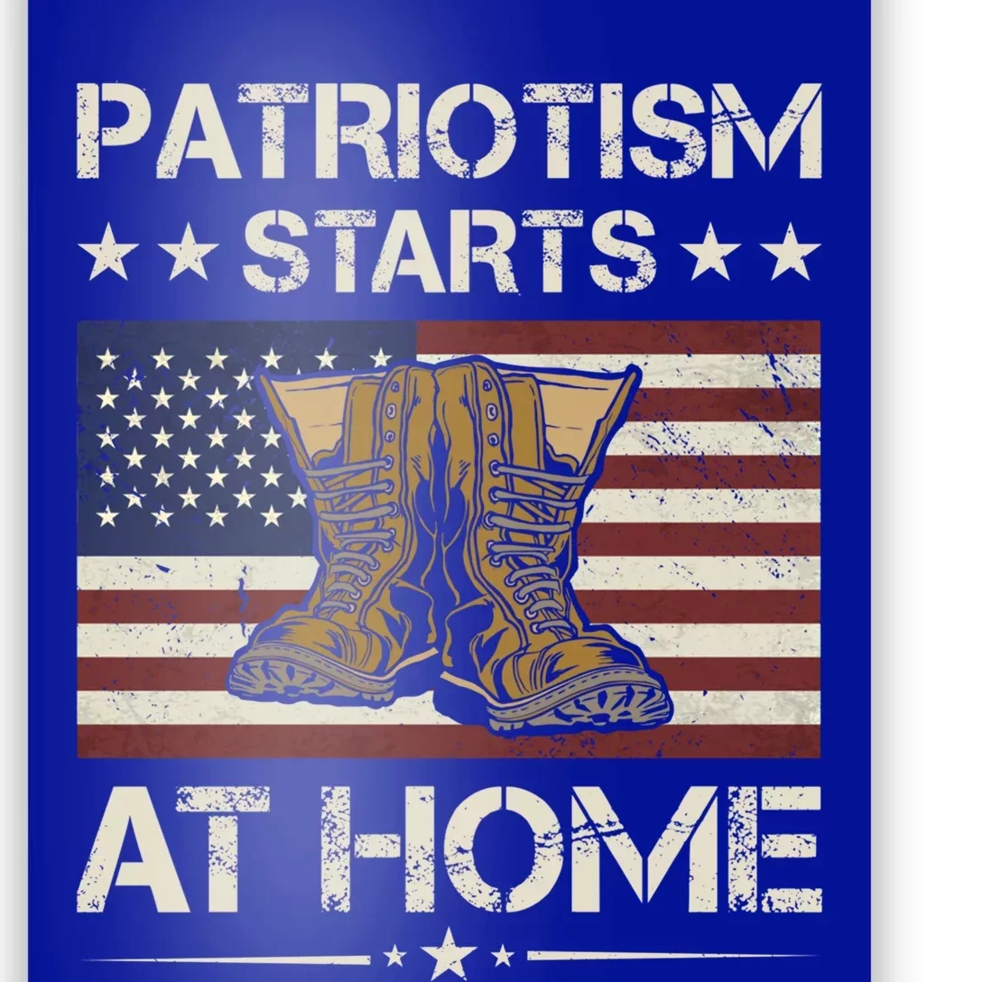 America Patriotism Starts At Home Army Veteran Cute Gift Poster