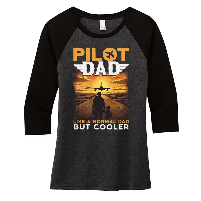 Airplane Pilot S Funny Saying Pilot Dad Women's Tri-Blend 3/4-Sleeve Raglan Shirt