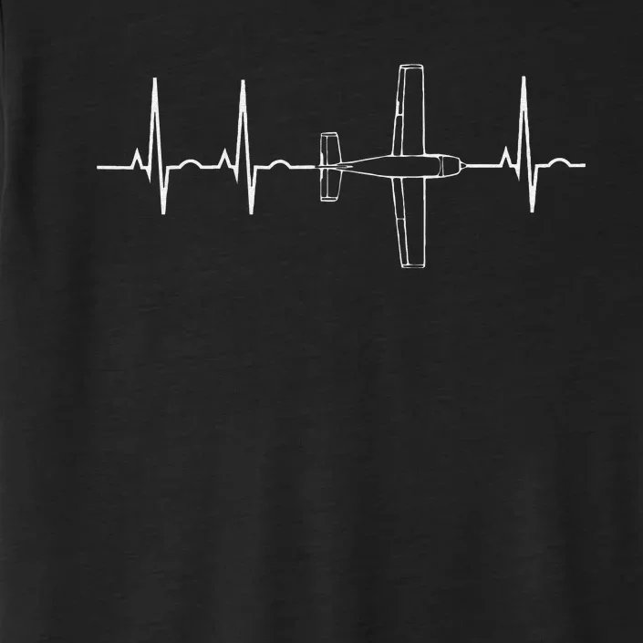 Airplane Pilot Shirt Pilot Heartbeat Flying Gift Tee ChromaSoft Performance T-Shirt