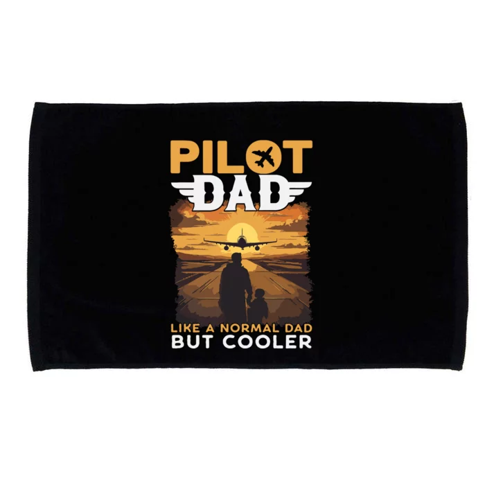 Airplane Pilot Shirts For Men Women Funny Saying Pilot Dad Microfiber Hand Towel