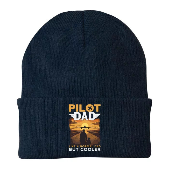 Airplane Pilot Shirts For Men Women Funny Saying Pilot Dad Knit Cap Winter Beanie